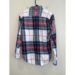 RAG & BONE FIT 2 TOMLIN Flannel Plaid Shirt Red White Blue Men Medium
